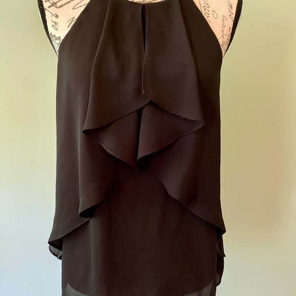 Women’s Elegant Black Sleeveless Top Size Small - Picture 2 of 6